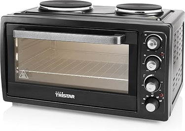 Tristar OV-1443 – Horno de convección con 2 placas calefactoras, volumen 38 litros, 3100 W